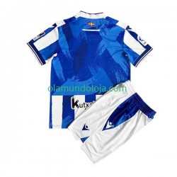 Camisola Real Sociedad Criança Equipamento Primeiro 2022-2023 Manga Curta